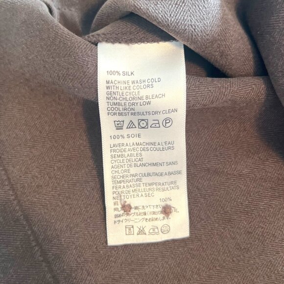 Tommy Bahama Brown 100% Silk Short Sleeve Shirt! - Picture 6 of 16